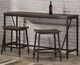 HH2 Home Trevino Walnut Bar Table with Copper Brown Metallic Base-2
