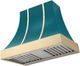 AGA Cascade 36" Salcombe Blue Wall Mounted Range Hood with Polished Brass Trim-0