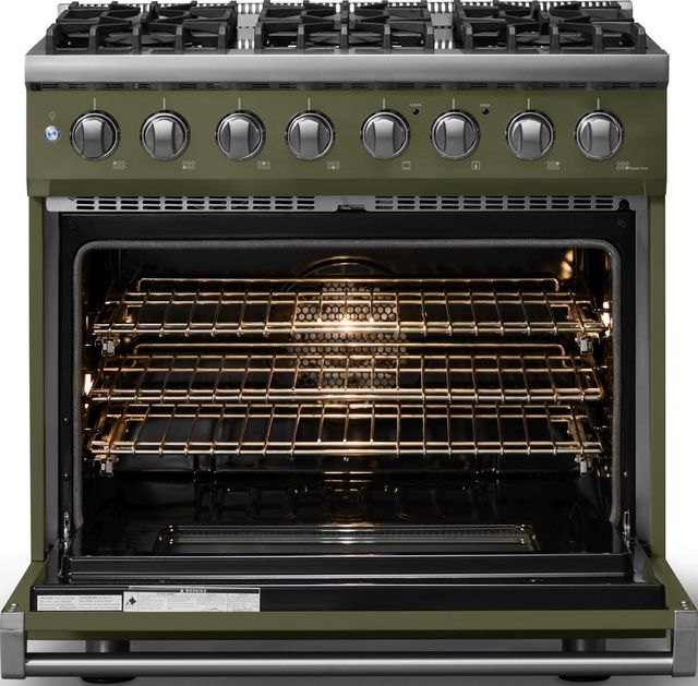 Viking® 5 Series 36" Martini Pro Style Dual Fuel (LP) Range with Polished Chrome Trim-1