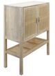 Sagebrook Home 2-Rattan Door 35" x 48" Natural Wood Cabinet-1