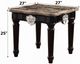 ACME Furniture Ernestine Brown Top End Table with Black Base-2
