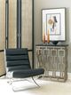 CTH Sherrill Occasional® Chicklet Black Console Table with Platinum Base-2