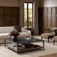 Four Hands Thalen Natural Agel/Rough Iron Coffee Table-1