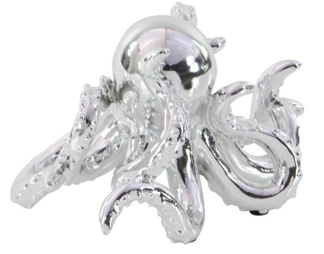 Deco Marche Silver Octopus Sculpture-1