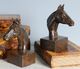 A & B Home 2-Piece Brown Horse Bookend Set-4