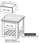 International Furniture Direct Walnut Reddish Brown 23" End Table-2