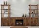 International Furniture Direct Balam Brown Entertainment Center with Fireplace-1