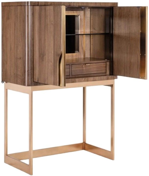 Hooker® Furniture Eleana Light Caramel/Sunlit Bronze Dining Bar on Stand-4