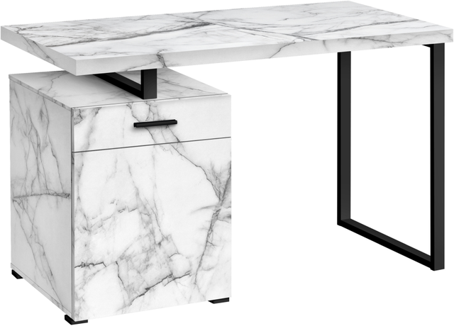 Monarch Specialties Inc. White Marble Computer Desk-0