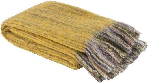 Surya Stowe Bright Yellow 50"x60" Throw Blanket-1