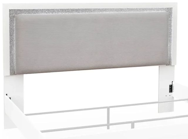 Signature Design by Ashley® Raechalla Gray/White Queen Upholstered Panel Headboard-0