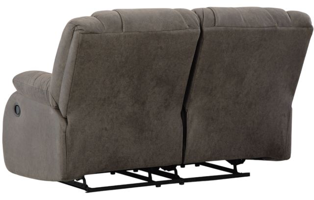 Signature Design by Ashley® First Base Gunmetal Manual Reclining Loveseat-4