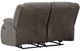 Signature Design by Ashley® First Base Gunmetal Manual Reclining Loveseat-4