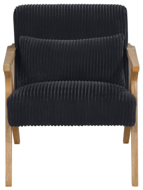 Homelegance® Chevron Black/Brown Accent Chair-2