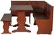 Linon Chelsea 3-Piece Walnut Corner Nook Set-3
