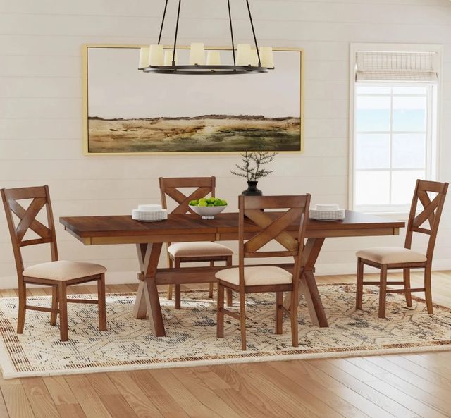 Powell® Kraven 5-Piece Beige/Dark Hazelnut Dining Set-1