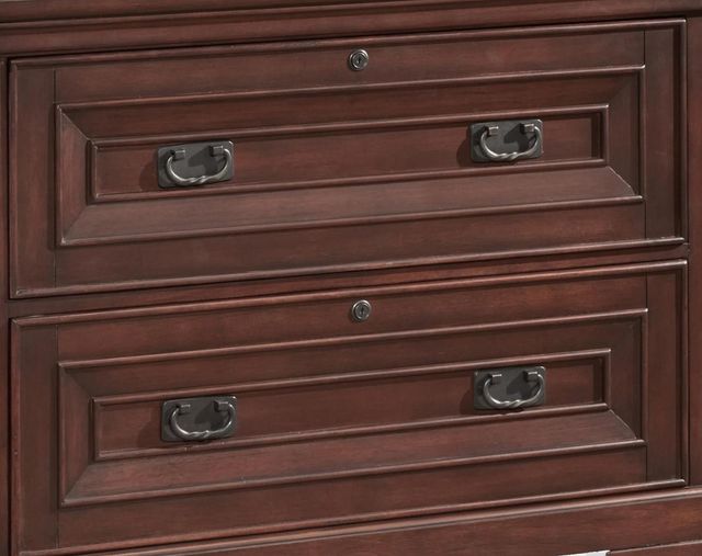 aspenhome® Richmond Brown Burgundy Lateral File Cabinet-1