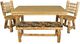 Best Craft Furniture Customizable RRP3 Bench with Rustic Red Pine Frame-1
