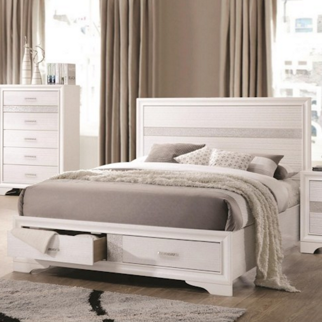 Coaster® Miranda White California King Storage Bed-1