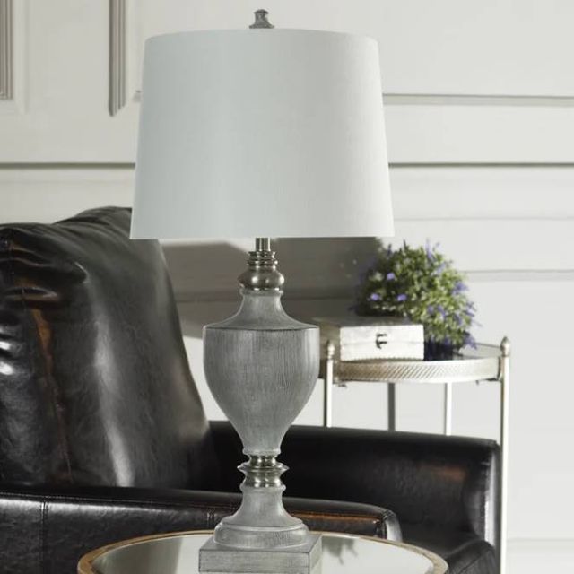Stylecraft Greyson Grey/White Table Lamp -1