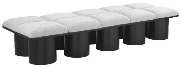 Meridian Furniture Pavilion 10-Piece Black/Cream 90" Modular Bench Set-0