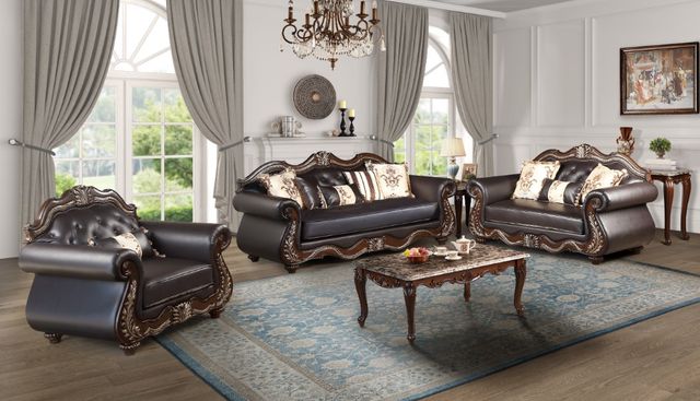 New Classic® Home Furnishings Maximus Brown Loveseat-1