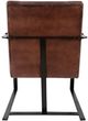 Jofran Inc. Maguire Black/Dark Sienna Genuine Leather Sled Accent Chair-4