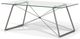 Korson Furniture Ander Gray Glass Top Coffee Table with Gray Metal Base-0