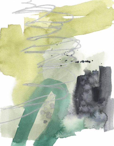 Classy Living Jennifer Goldberger Graffiti Green II Wall Art-1