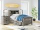 Signature Design by Ashley® Frandern Gray Twin Bookcase Panel Bed with Storage-1
