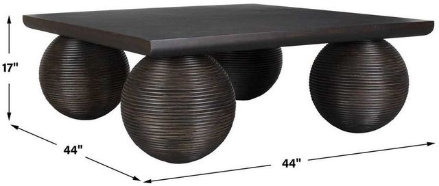 Uttermost® Kasson Distressed Black Coffee Table-2
