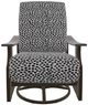 Telescope Casual St. Catherine Agra Classic/Beachwood Aluminum/Fabric Outdoor MGP Cushion Swivel Rocker with Boardwalk Rustic Arms-1