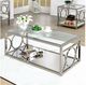 Furniture of America® Rylee Glass Top Coffee Table with Chrome Base-1