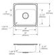 Elkay Lustertone® Classic Lustrous Satin Stainless Steel 19'' x 18'' x 7" MR2-Hole Single Bowl Drop-in ADA Sink with Quick-clip-1