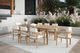 New Classic® Home Furnishings Wesley 6-Piece White Acacia/Sundura Outdoor Patio Side Chair Set-1