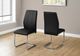 Monarch Specialties Inc. 2-Piece Black Side Chair Set with U-Shaped Bases-4