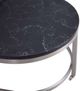 Bassett Mirror Hansley Black/Clear Top Nesting Bunching Cocktail Table-4