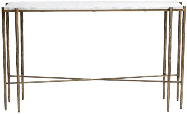 Classic Home Jasmine Moonstone White Console Table-2
