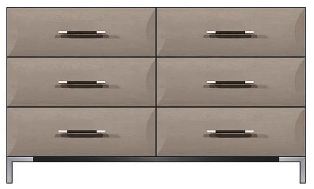 Country View Woodworking Customizable American Modern 56" 6-Drawer Metal Fronts Legs Dresser-0