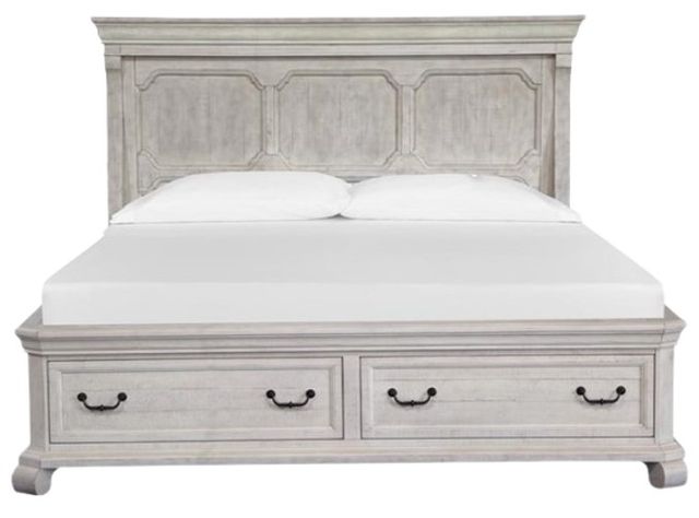 Magnussen Home® Bronwyn Alabaster Queen Panel Storage Bed-1