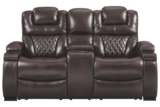 Signature Design by Ashley® Warnerton 2-Piece Chocolate Living Room Set with Power Reclining Sofa-2