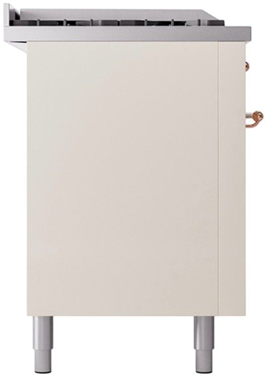 Ilve® Nostalgie II Series 60" Antique White Pro Style Dual Fuel Range-3
