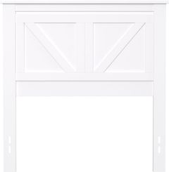 Rize Home Farmhouse Gloss White Queen Headboard