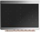 Ilve® Majestic III 36" Burgundy Pro Style Induction Range with Solid Door and Copper Trim-2