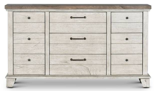 American Wholesale Furniture Deer Creek 3-Piece White Smoke Queen Panel Bedroom Set-2