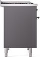 Ilve® Nostalgie II Series 40" Graphite Matte Pro Style Dual Fuel Range-3