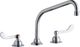 Elkay Chrome 8" Centerset Concealed Deck Faucet with 10" High Arc Spout and 4" Wristblade Handles-0