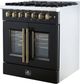 FORNO® Galiano Alta Qualita 30" Black Pro Style Dual Fuel Range -2