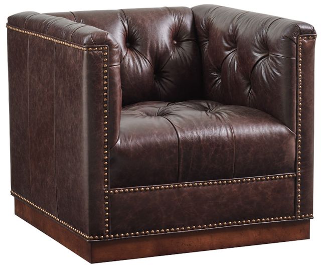 Lexington Home Customizable Silverado Umbria Leather Swivel Chair-0