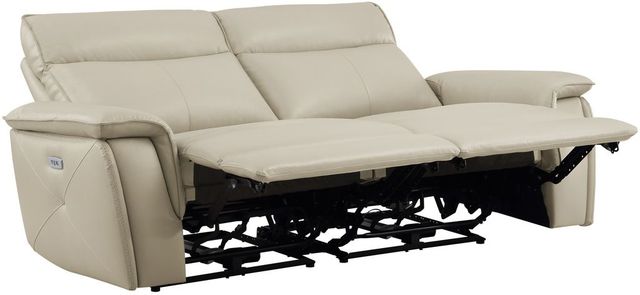 Homelegance® Maroni Taupe Double Power Reclining Loveseat with Power Headrests-2